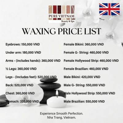 Waxing Nha Trang English price list